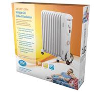 VonHaus Oil Filled Radiator 11 Fin, Heater Portable Electric Free Standing 2500W for Home, Office, Any Room - 24 hour Timer, Adjustable Thermostat, 3 Heat Settings, 4x Wheels, 1.5m Power Cable