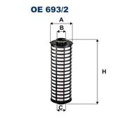 OIL FILTER OE 693/2 FOR IVECO ASTRA HD/7-C/8 F3BE0681C 12.9L F3BE0681E 12.9L
