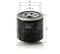 MANN-FILTER W 811/80 Oil Filter - for Cars + Transporters