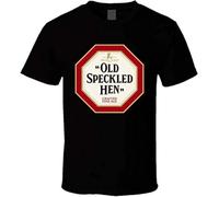 New Old Speckled Hen Ale Men's T-Shirt Clothing Size 4XL Black