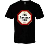 New Old Speckled Hen Ale Men's T-Shirt Clothing Size Large Black
