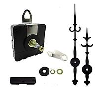 New or Replacement Battery Operated High Torque Ticking Japanese Quartz Mechanism Movement Motor Outdoor Wall Clock Long Metal Hands DIY Repair (200mm Black, 20mm Shaft - Non Ticking Sweep)