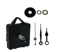 New or Replacement Battery Operated Non Ticking Chinese Make Quartz Mechanism/Motor With Metal Hands Wall Clock DIY Repair (1, 47mm Black)