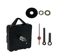 New or Replacement Battery Operated Non Ticking Chinese Make Quartz Mechanism/Motor With Plastic Hands Wall Clock DIY Repair (1, 39mm Black)