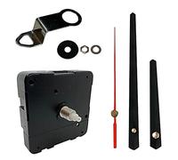 New or Replacement Battery Operated Non Ticking Reverse “Barbers Clock” Quartz Mechanism/Motor Wall Clock DIY Repair. Please Note Hands Will Rotate Anti-Clockwise! (110mm (B) Black Hands)