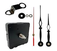 New or Replacement Battery Operated Non Ticking Reverse “Barbers Clock” Quartz Mechanism/Motor Wall Clock DIY Repair. Please Note Hands Will Rotate Anti-Clockwise! (112mm Black Hands)