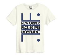 Amplified Unisex Adult Movement New Order T-Shirt (XXL) (Vintage White)