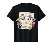 New Orleans Boarding Travel Pass Art Design T-Shirt