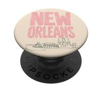 New Orleans Dopamine Aesthetic City Line Design PopSockets Adhesive PopGrip