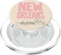 New Orleans Dopamine Aesthetic City Line Design PopSockets PopGrip for MagSafe