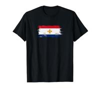 New Orleans Flag Textless NOLA City Pride Grunge Value Graphic T-Shirt, Men, Black, L