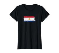 New Orleans Flag Textless NOLA City Pride Grunge Value Graphic T-Shirt, Women, Black, S