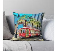 New Orleans Louisiana Streets Pillowcase Polyester Linen Velvet Creative Zip Decor Pillow Case Bed Cushion Cover