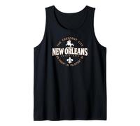 New Orleans Louisiana The Crescent City Coordinates Label Tank Top