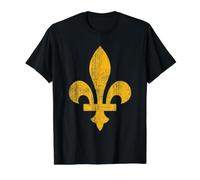 New Orleans, Mardi Gras, Cajun, Louisiana, Fleur De Lis Value Graphic T-Shirt, Men, Black, M