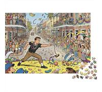 New Orleans Mardi Gras Parade Float Wooden Jigsaw Puzzle Waterproof 1000 Piece Puzzles for Adults Gifts Impossible Home Decoration