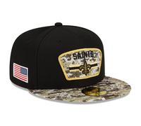 New Era New Orleans Saints NFL On Field 2021 Salute to Service Black 59Fifty Basecap