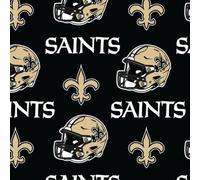New Orleans Saints Cotton Fabric - NFL Team Logo Cotton Fabric by The Yard, Fat Quarter, Half Yard, 1 Yard, 2 Yard Cuts