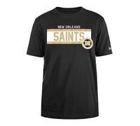 NEW ORLEANS SAINTS New Era Cap NFL Regular T-Shirt High Density Ink Screenprint Front Graphic Original Team Color Unisex Black