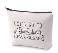 New Orleans Skyline Cosmetic Bag New Orleans Bachelorette Favors New Orleans Trip Travel Case Let’s Go to New Orleans Travel Gift Souvenir (New Orleans)