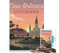 New Orleans Sunset 1000 Piece Jigsaw Puzzles for Adults Teenagers Brain Skill Group Joy Exact Edge Stylish Gift (50x75cm)