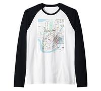 New Orleans Transit System Travel Art USA Raglan Baseball Tee