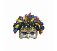 New Orleans USA 3D Mask Refrigerator Magnet Resin Travel Souvenirs,Handmade Home & Kitchen Decoration New Orleans Fridge Magnet Collection Gift