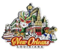 New Orleans USA Tourist Souvenir 3D Fridge Magnet Home Kitchen Refrigerator Decoration Magnets Keepsake Craft Gift