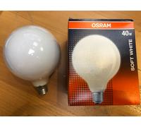 Osram Bellalux Globe G120 E27 40W Soft White | Opal White Globe Lamp ø 120mm [EEK: G]