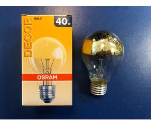 New Osram Dekolux Gold (Indoor & Outdoor) Head Mirror E27 40W Cupped Mirrored