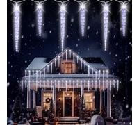 (New) Outdoor Icicle Lights, 16.2Ft 40 LED Twinkling Icicle String Lights, Connectable 40 Tubes Chrisitmas Lights, Waterproof Hanging Christmas Ornament Plug in for Wedding, New Year, Home Decor