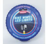 NEW - PALADONE - 2 x MULTI-COLOURED BIKE WHEEL LED LIGHTS - 7 FLASHING SETTINGS