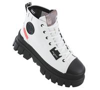 Palladium Revolt HI TX - Women's Platform Boots 97242-116 Canvas White NEW