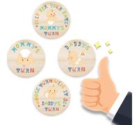 New Parent Decision Challenge Coin,Jumbo Size Wooden Funny Baby Flip Coin Set Mom Dad Turn Coin for Pregnancy Baby Shower Present New Parents Gift