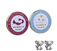 New Parent Decision Turn Coin First Time Pregnant Mom to Be and Dad Couple Funny Baby Shower Daddy Christmas Expecting Pregnancy Newborn After Birth Gift Idea Cool Boy Mommy Women Mama Present Flip 1