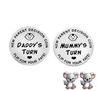 New Parent Decision Turn Coin First Time Pregnant Mom To Be And Dad Couple Funny Baby Shower Daddy Christmas Expecting Pregnancy Newborn After Birth Gift Idea Cool Boy Mommy Women Mama Present Flip 17