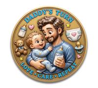 New Parent Gift - Decision Coin for First Time Mom & Dad, Funny Double-Sided Mommy’s Turn Daddy’s Turn, Diaper Duty Maker, Parenting Humor for Couples