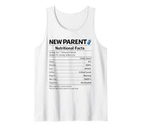 New Parent Nutritional Facts Baby Reveal Pregnancy mom dad Tank Top