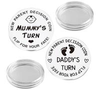 New Parents Decision Coin, Newborn Baby Gifts, Flip Coin Decision, Funny Decision Coin for New Parents, Stainless Steel Commemorative Coins, for Birthday, Anniversary, New Parents