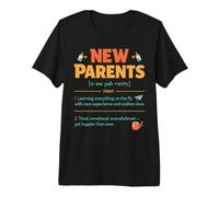 New Parents First Time Mom Dad Definition Parenting Matching Premium T-Shirt