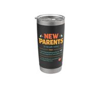 New Parents First Time Mom Dad Definition Parenting Matching Stainless Steel Insulated Tumbler