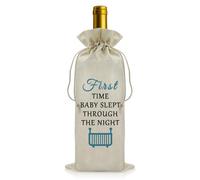 New Parents Gift Baby Shower Party Wine Gift Bags New Mum Gifts New Dad Gift Congratulation Gift for New Parents Wine Bottle Bag Baby Milestone Gift Mum to Be Gift Wine Lover Gift