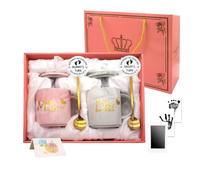 New Parents Gifts, 2x 12 oz Marbling Coffee Mugs Set with Ready-to-Gift Box