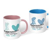 New Parents Gifts Mummysaurus and Daddysaurus Gift Set New Mummy Daddy Gifts Mugs