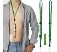 New Patented Peritoneal Dialysis Transfer Set Catheter Holder Accessories for Baxter. PD Secure Shower Support for Men Women w/ 2 PCS Adjustable Neck Lanyard with Breakaway Feature for Safety (Green)