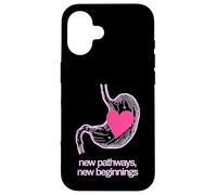 New Pathways New Beginnings Heart Stomach Design Case for iPhone 16