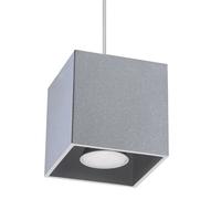 NEW Pendant lamp QUAD 1 ALUMINIUM Grey GU10 SOLLUX LIGHTING Living room Bedroom