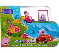 Peppa Pig Whizz Around Peppa & Evie Fun in the Park Set, Toys, Motorised Vehicles, Pre-school Toys