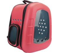 New Pet Backpack, Space Capsule Design Carrier with Breathable Mesh, EVA Material Pet Backpack for Small Cats and Dogs,Suitable for outdoor, travel, walking, camping(Color:Red)