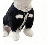 New Pet Blazer for Dogs & Cats | Classic Tweed Dog Coat and Cat Jacket Cute, fashionable, cold-proof and easy to clean, suitable for small pets(Size:S,Color:Black)